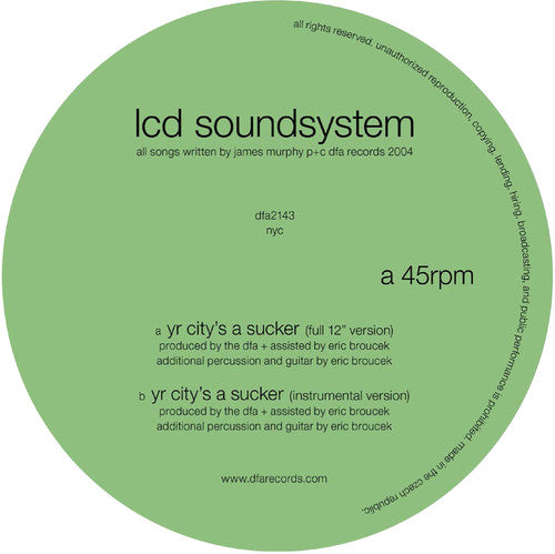 LCD Soundsystem - Yr City's a Sucker 12" Single