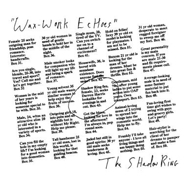 The Shadow Ring - Wax-Work Echoes