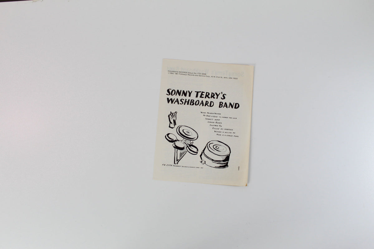 Sonny Terry - Sonny Terry's Washboard Band on Folkways Records - Reissue