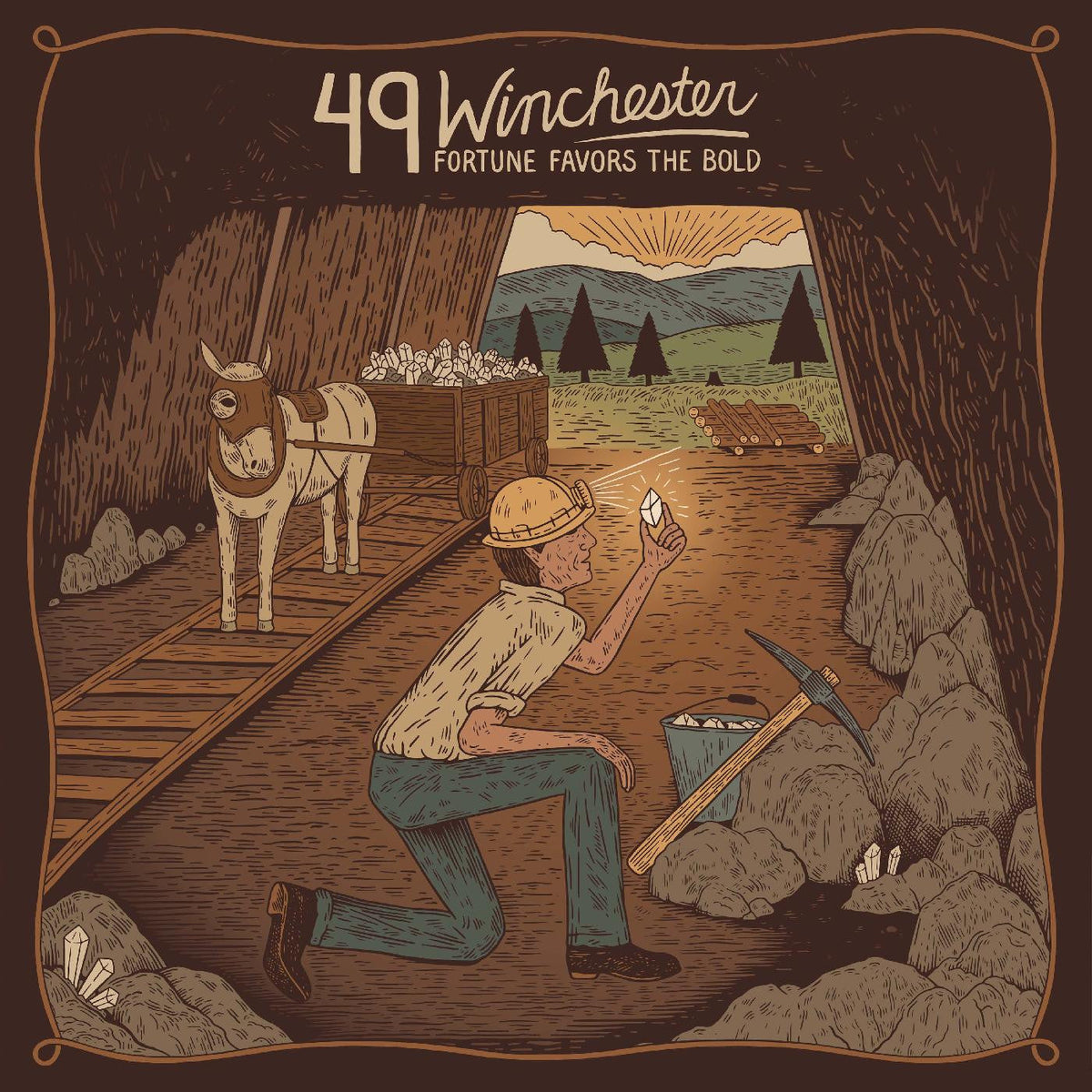 49 Winchester - Fortune Favors the Bold [Red, Marigold & Green Splatter Vinyl]