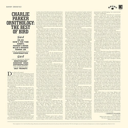 Charlie Parker - Ornithology: The Best Of Bird LP