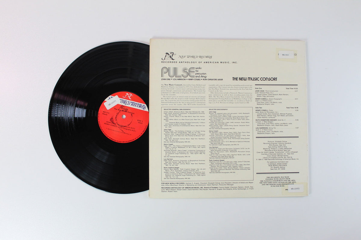 The New Music Consort - Pulse: Works For Percussion And Strings on New World Records