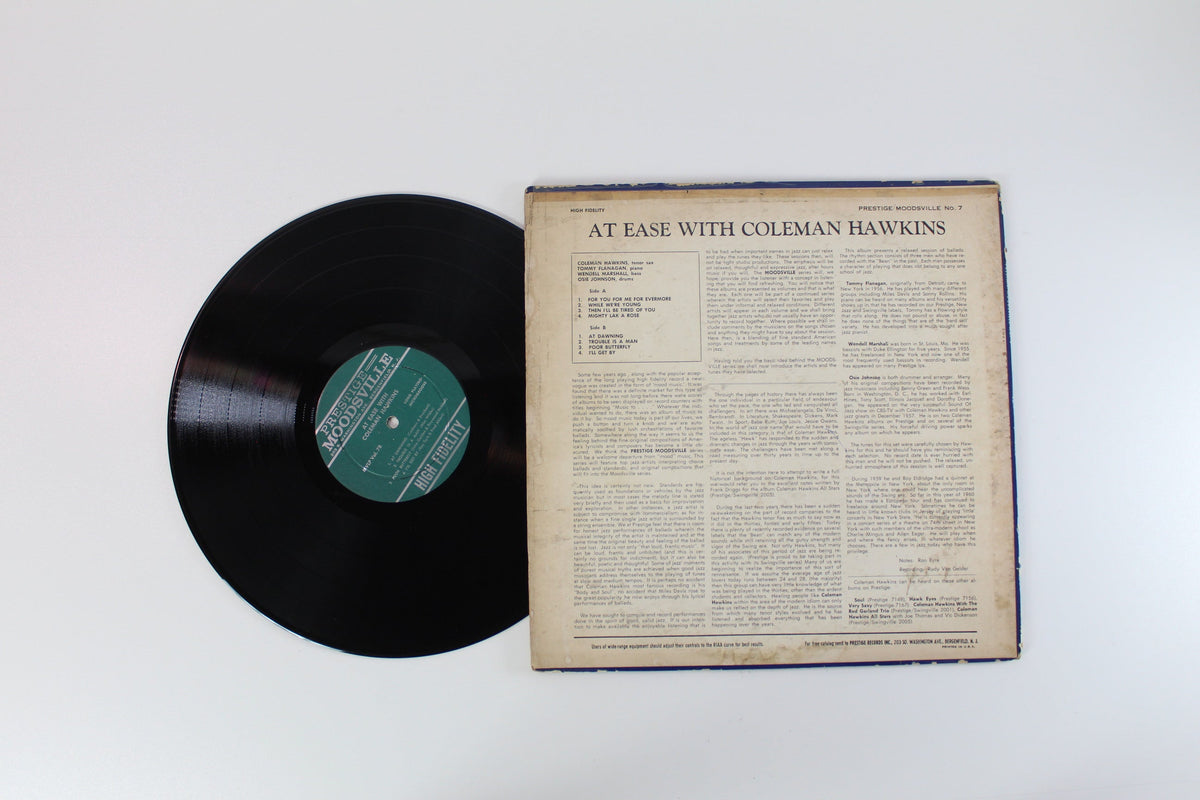 Coleman Hawkins - At Ease With Coleman Hawkins on Moodsville - Mono - Deep Groove