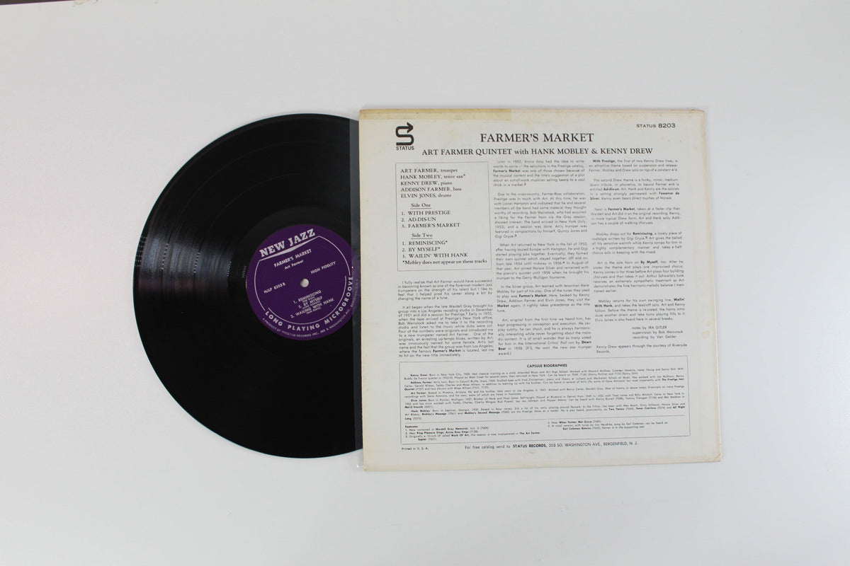 Art Farmer - Farmer's Market on New Jazz / Status Records - Mono - Reissue