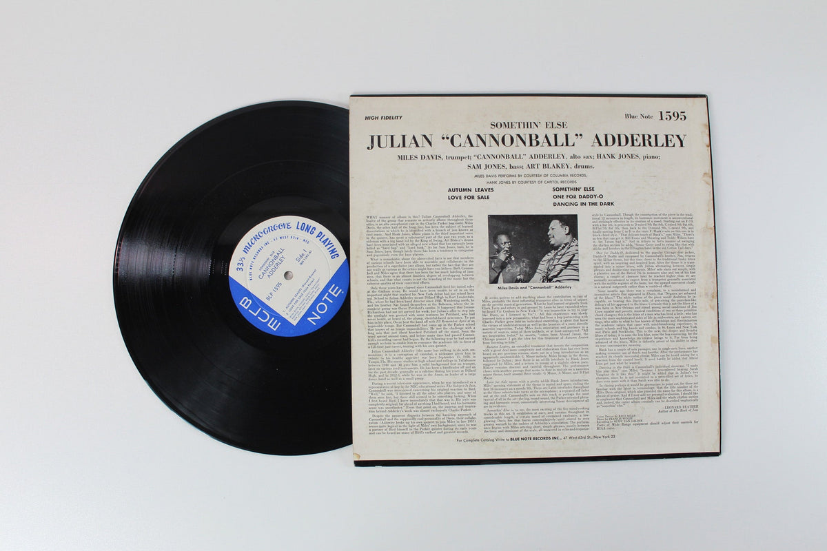 Cannonball Adderley - Somethin' Else on Blue Note Mono 47 W 63rd Deep Groove 1959 Repress