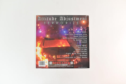 Attitude Adjustment - Terrorize on Beer City Ltd Clear Vinyl Sealed