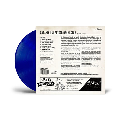 Satanic Puppeteer Orchestra - Press Start LP (Limited Edition, Blue Colored Vinyl)